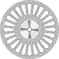 NTI Superflex Diamond Disc, HP Handpiece Shank, Double Sided, Perforated, Coarse, Green, 22 mm Diameter, 0.25 mm Thickness, D405-220C, 1/Pkg