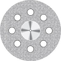 NTI Superflex Diamond Disc, HP, Double Sided, Perforated, Coarse, Green, 22 mm, D918PB-220, 1/Pkg