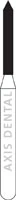 NTI Diamond Bur FG Fine Beveled Cylinder #885-010 (F885-010), 1.0 mm Diameter, 8.0 mm Length, 5/Pack