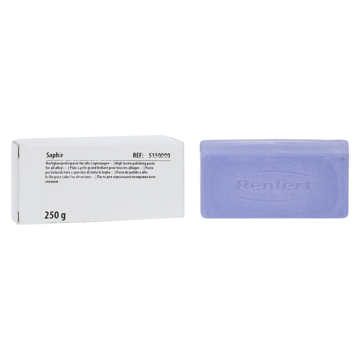 Renfert Saphir Blue High-Luster Polishing Paste, 250 g Jar