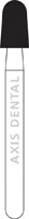 NTI Diamond Bur, FG, Round End Taper, #C849, 2.5 mm, Coarse, Green, 5/Pk, C849-025