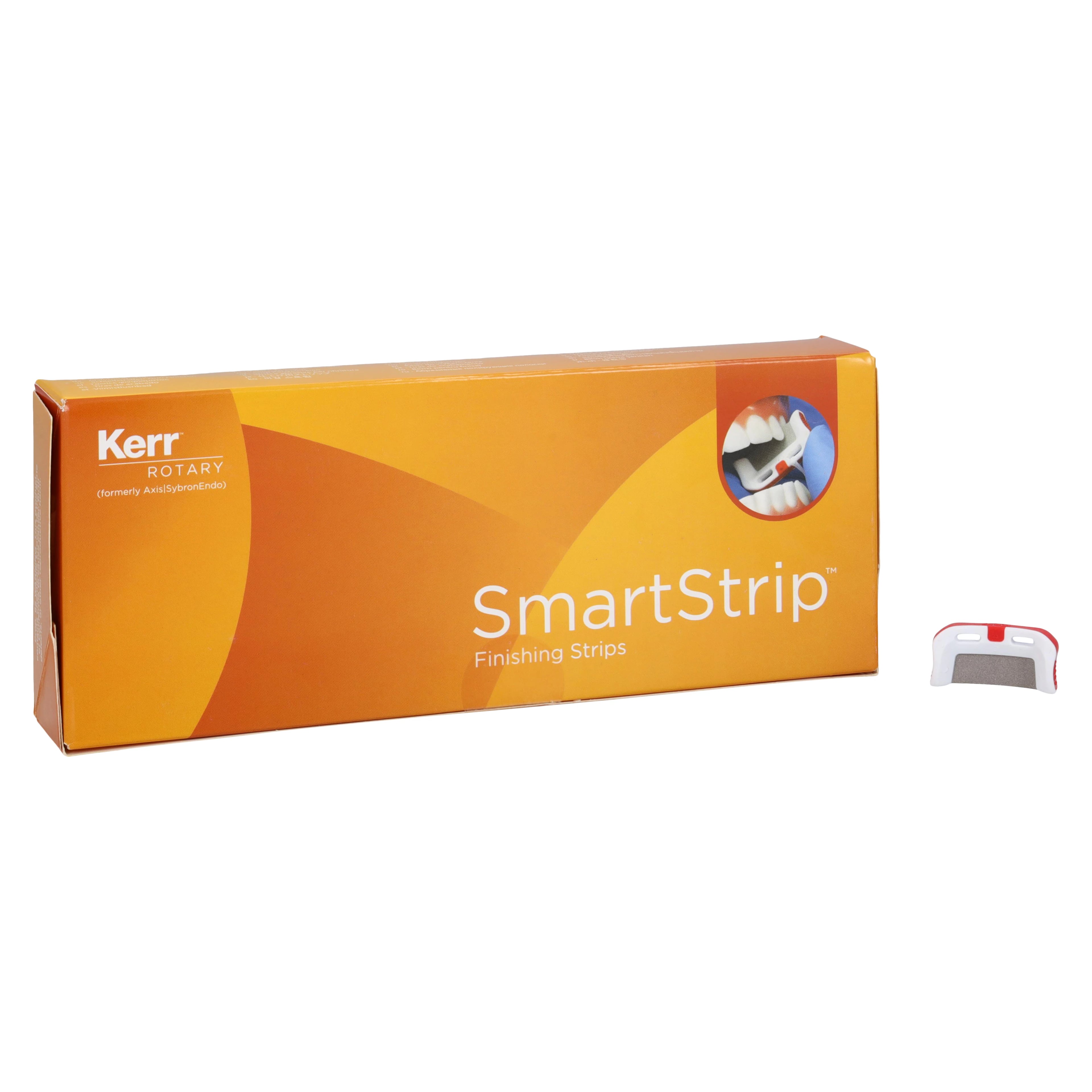 Kerr SmartStrip Finishing Strips, Curved Single-Sided, Fine Grit, Red, 0.10mm, 10/Pack, SSC-F