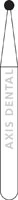 NTI FG Diamond Bur, Medium Grit, Round, Friction Grip, 0.9 mm Head Diameter, #801-009, 5/Pkg
