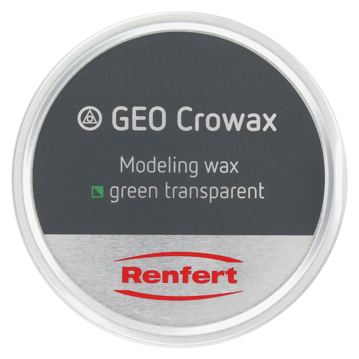 GEO Crowax Modeling Wax, Green-Transparent, Medium Hard, 80g/Tin