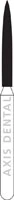 NTI Diamond Bur, FG, Flame, # F863, 1.2 mm, Fine Grit, Red Ring, 5/Pk, F863-012