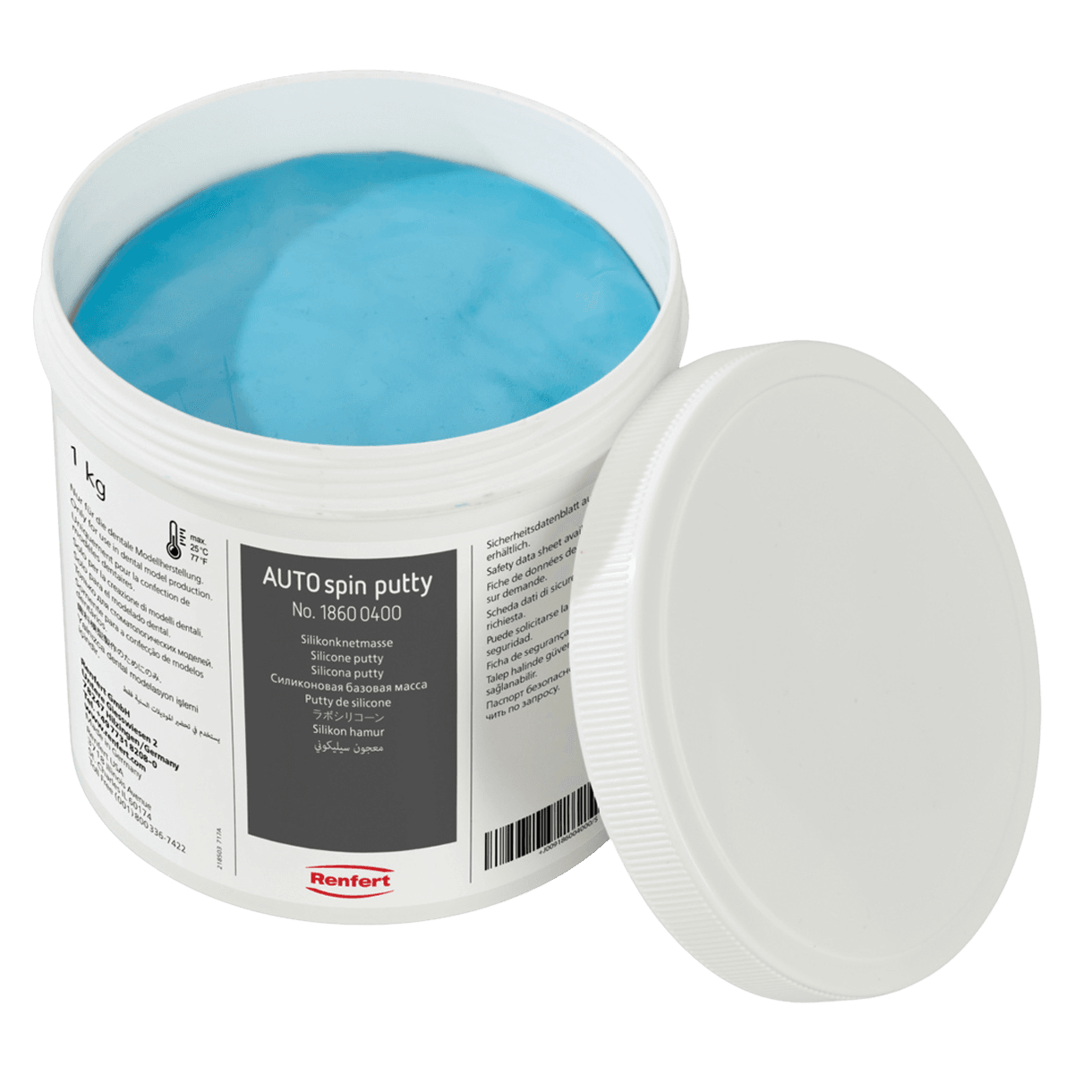 AUTO Spin Silicone Putty, 1 kg/Jar, Renfert