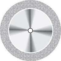 NTI Superflex Diamond Disc, Double Sided, Fine, Yellow, HP Shank, 22 mm Diameter, 0.14 mm Thickness, D911HEF-220, 1/Pkg