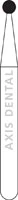 NTI FG Diamond Bur, Fine Grit, Round #801-012 (1.2 mm), Friction Grip, 5/Pack, F801-012