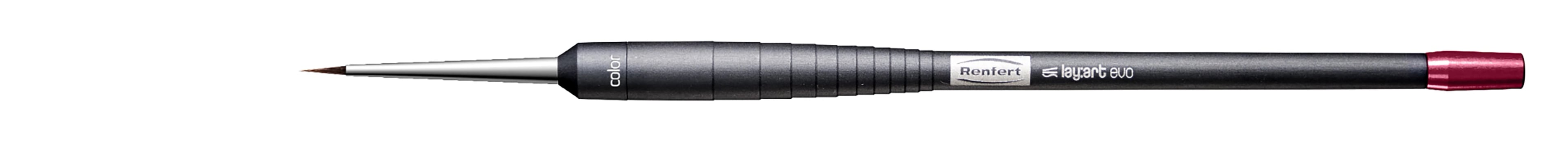 Renfert lay:art evo Synthetic Ceramist Brush, Color, Fine Handle, 1/Pkg