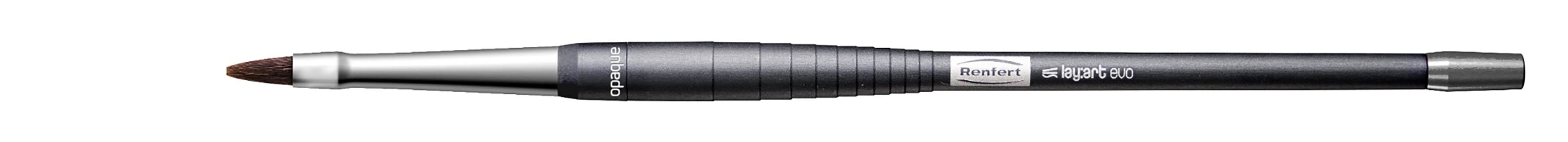 Renfert lay:art evo Synthetic Ceramist Brush, Opaque, Fine Handle, 1/Pkg