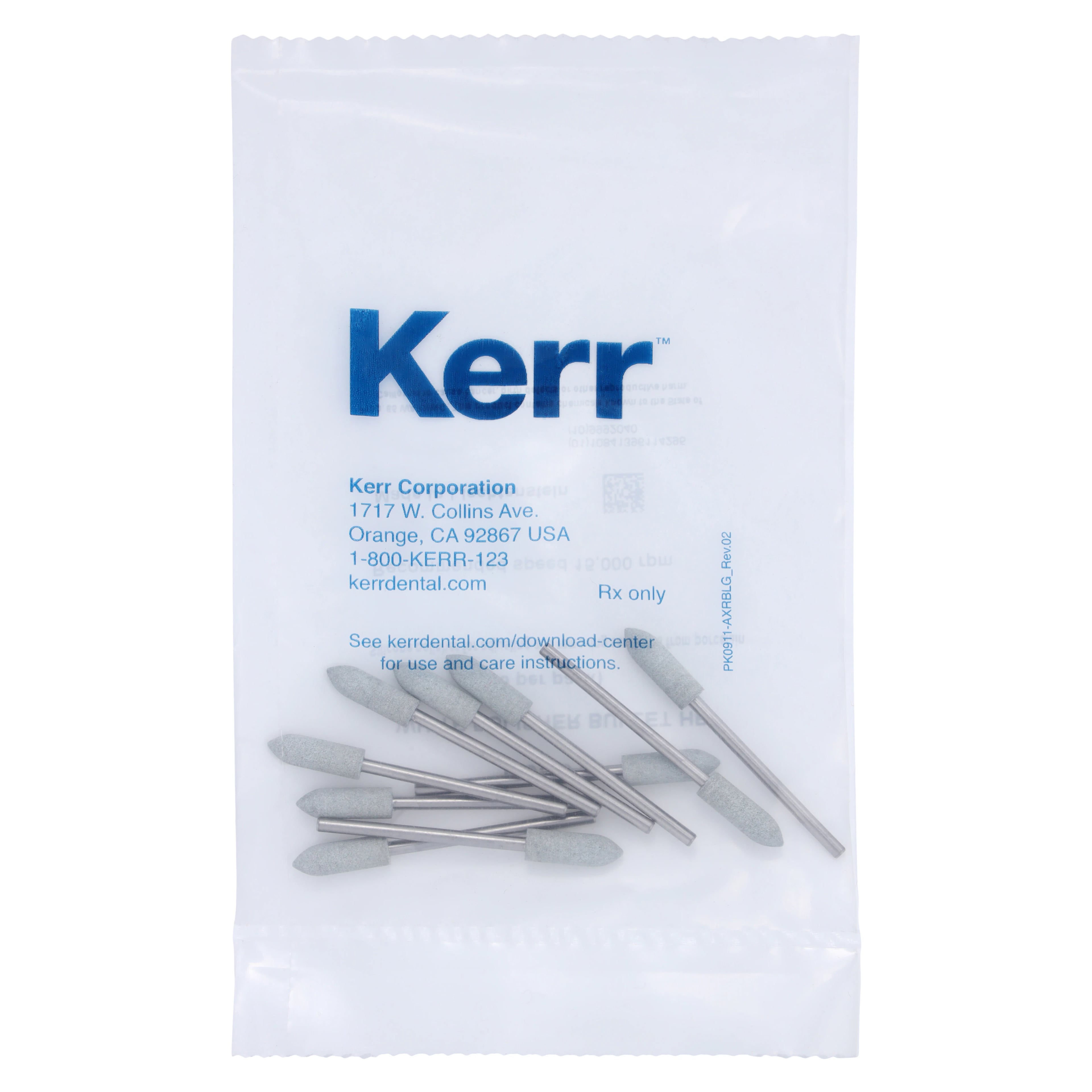 NTI Silicone Polisher, White, Flame Shape, HP (Handpiece) Shank, 10/Pack, P0351