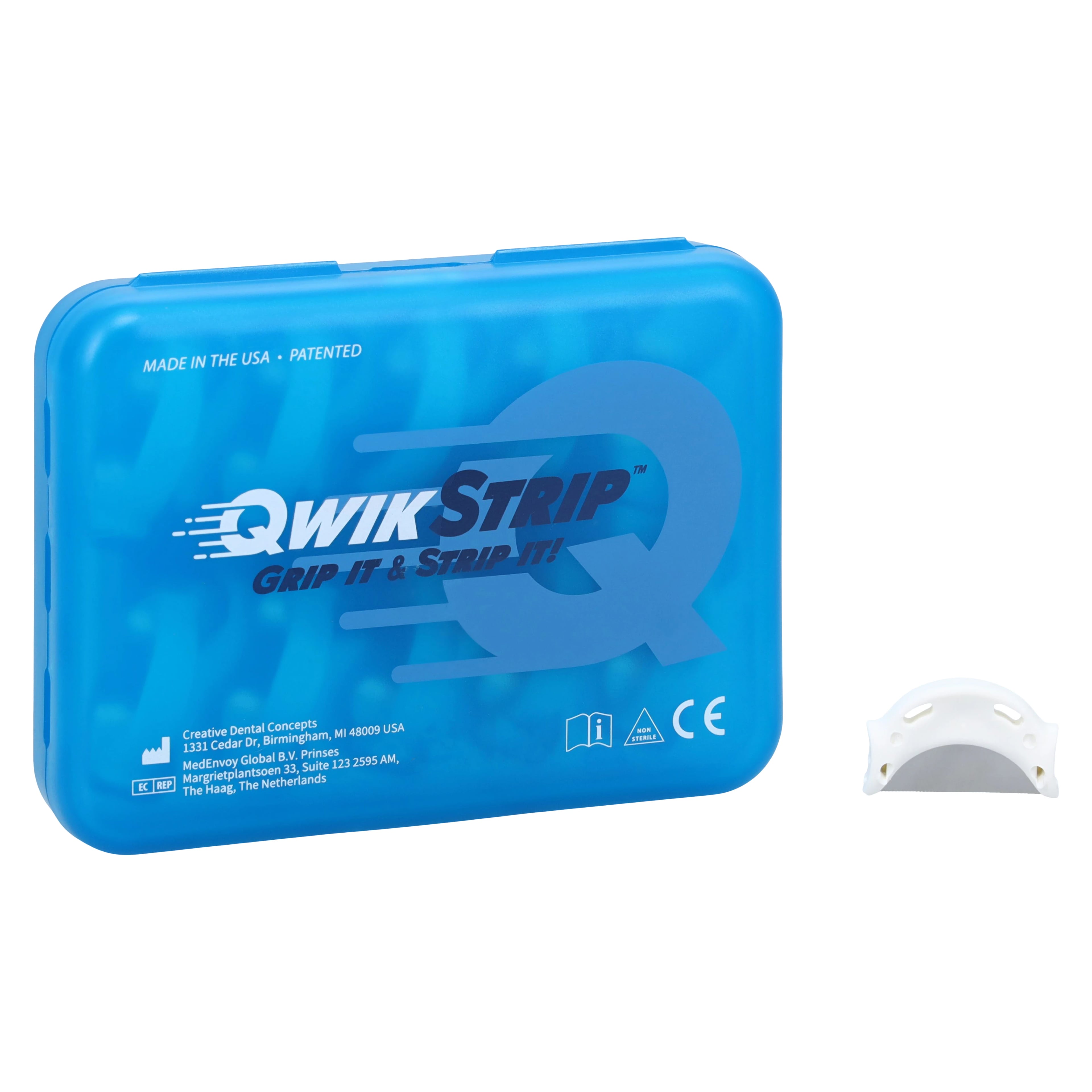 QwikStrip Serrated Interproximal Finishing Strips, Single-Sided, White, 0.05mm, 10/Pack, QS-SER