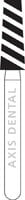 NTI Turbo Diamond Bur, Super Coarse, Flat End Taper, Friction Grip, 2.5 mm Diameter, 7.0 mm Length, 5/Pack, SC846-T-025