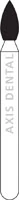 NTI FG Diamond Bur, Coarse Grit, Pointed Football Shape, Friction Grip, #368-016 (C368-016), 1.6 mm Diameter x 3.5 mm Length, 5/Pack