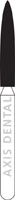 NTI FG Diamond Bur, Fine Grit, Flame Shape, Friction Grip, #863-016, 1.6 mm Diameter, 10.0 mm Length, 5/Pkg