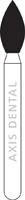 NTI Diamond Bur, Super Coarse, Pointed Football, FG, #368-023, 5/Pkg, SC368-023