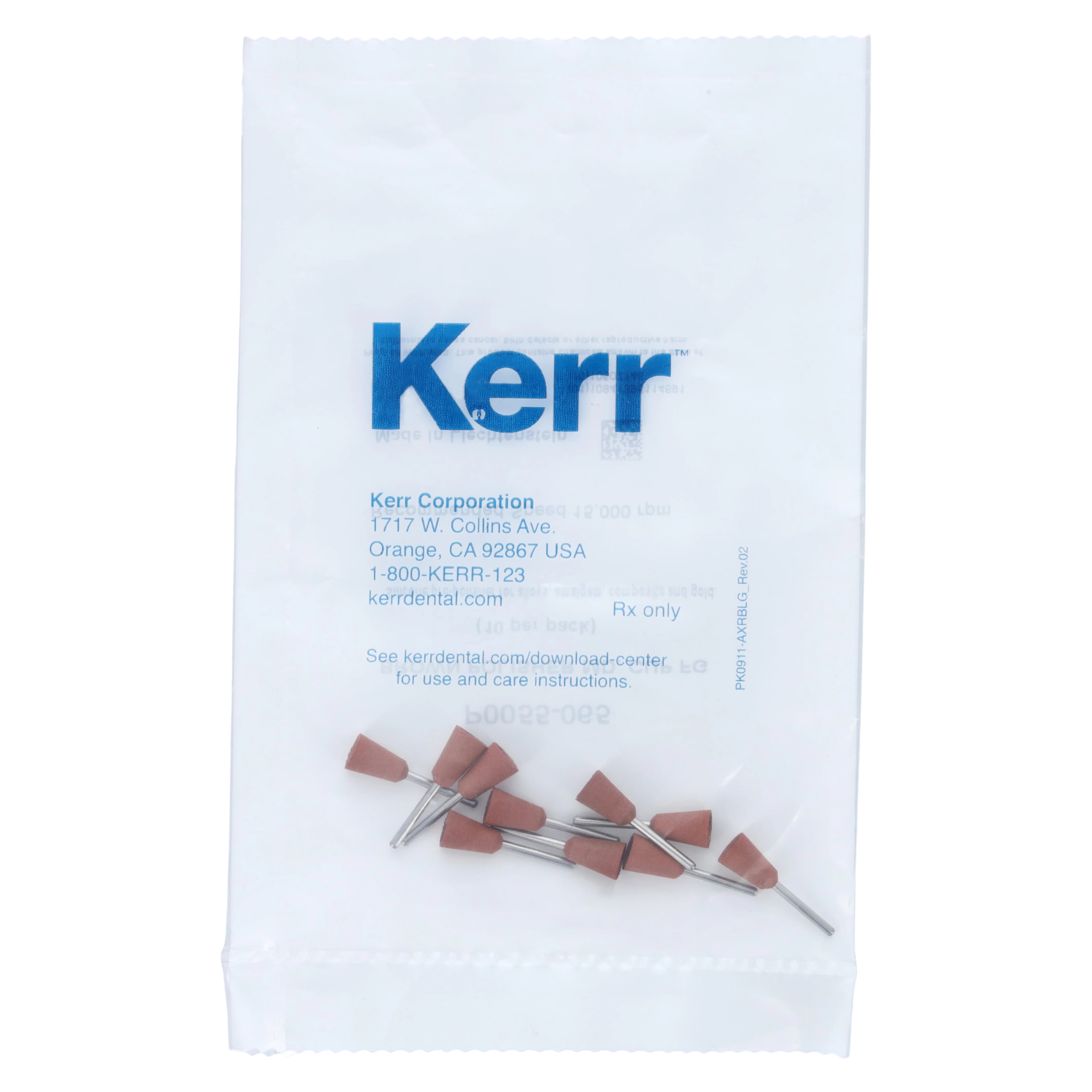 NTI Silicone Polisher, Brown, Inverted Cone, FG, Size 065 (6.5 mm), 10/Pk, P0055-065