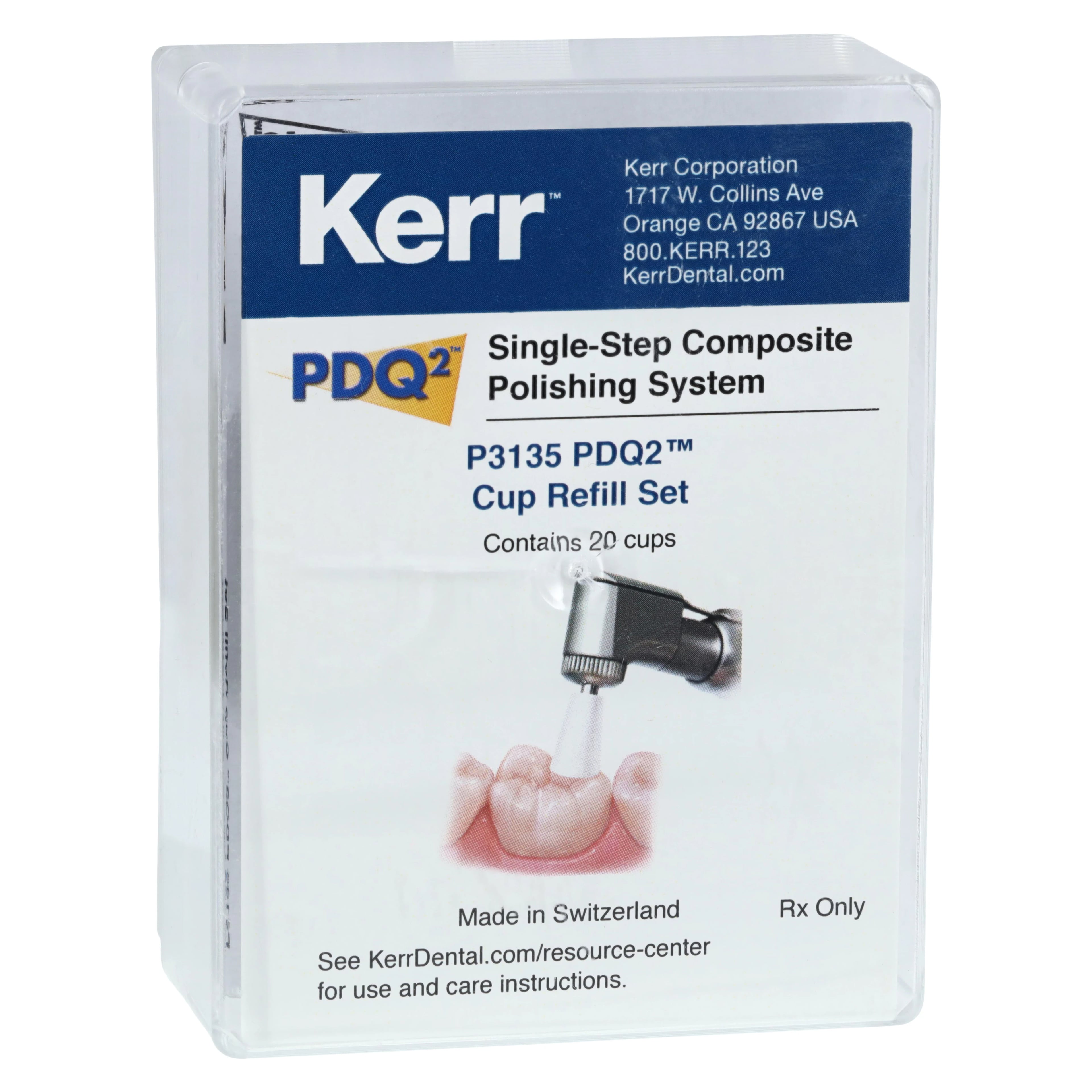 PDQ2 Composite Polishing Refills, RA, Cup, #060, 6 mm, White, 20/Pk, P3135