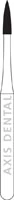 NTI Diamond Bur FG Fine Flame #889-010 (F889-010), 5/Pkg