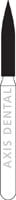 NTI FG Diamond Bur, Medium Grit, Flame Shape, #862-014 (M862-014), Friction Grip, 1.4 mm Diameter, 8.0 mm Length, 5/Pack