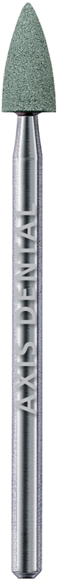 NTI Multi-Purpose Abrasive, Green Stone, Large Point, RA Shank, Medium Grit, 5 mm Diameter, 10 mm Length, 12/Pk, GM663-RA