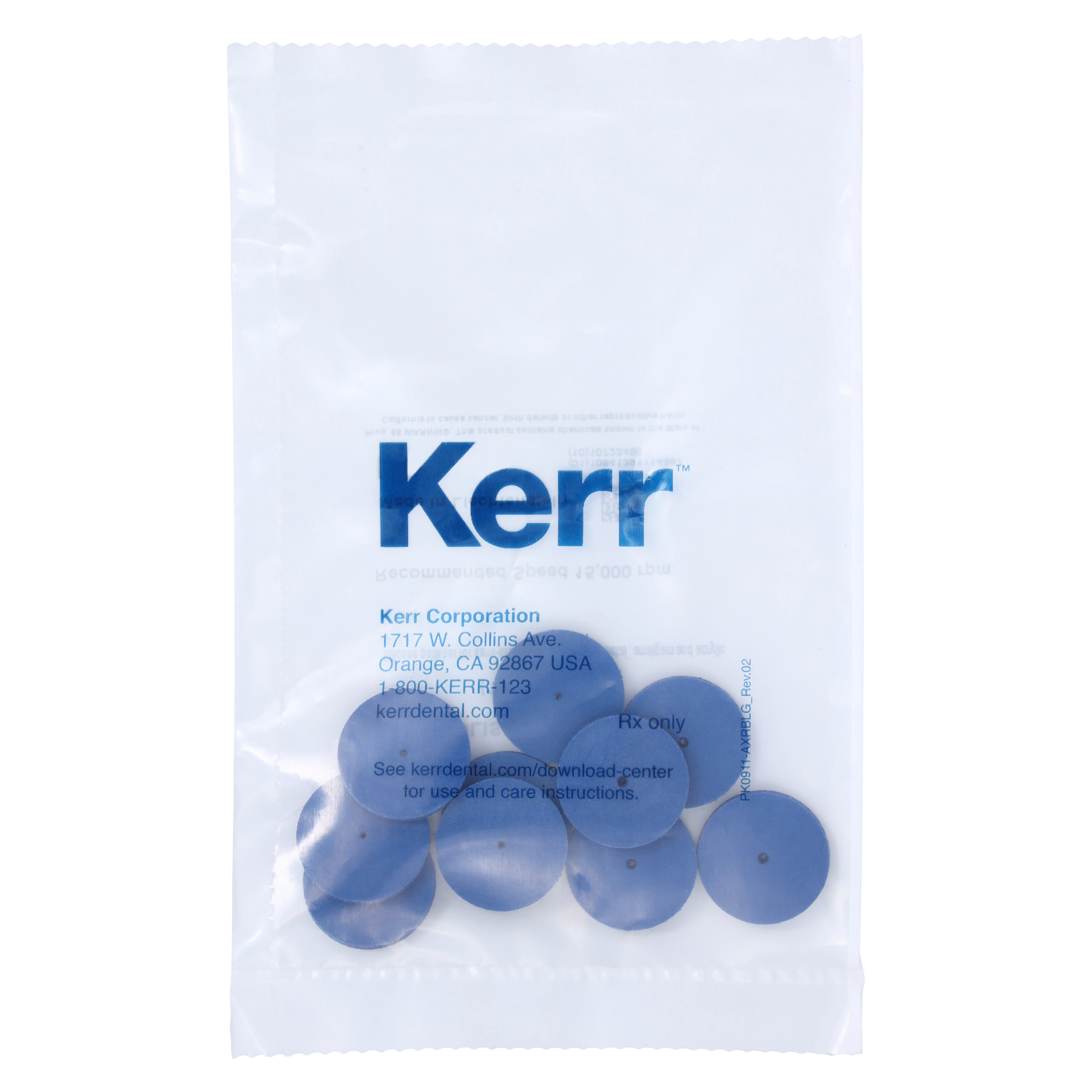 NTI Silicone Polisher, Blue, Large Disc #220, Unmounted, 10/Pk, P0401-220