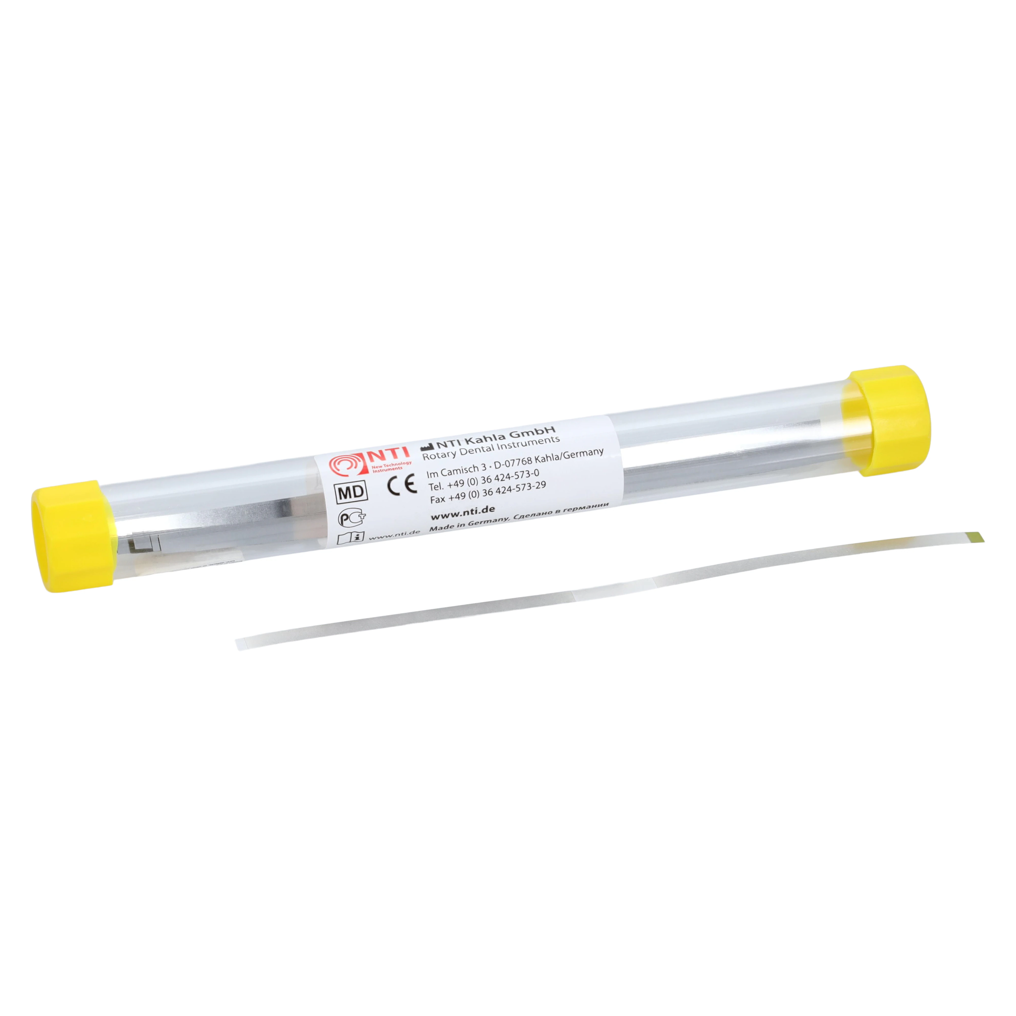 NTI Diamond Finishing Strips, Wide, 3.75 mm, Superfine (Yellow), Non-Serrated, 10/Pk, FS3-SF