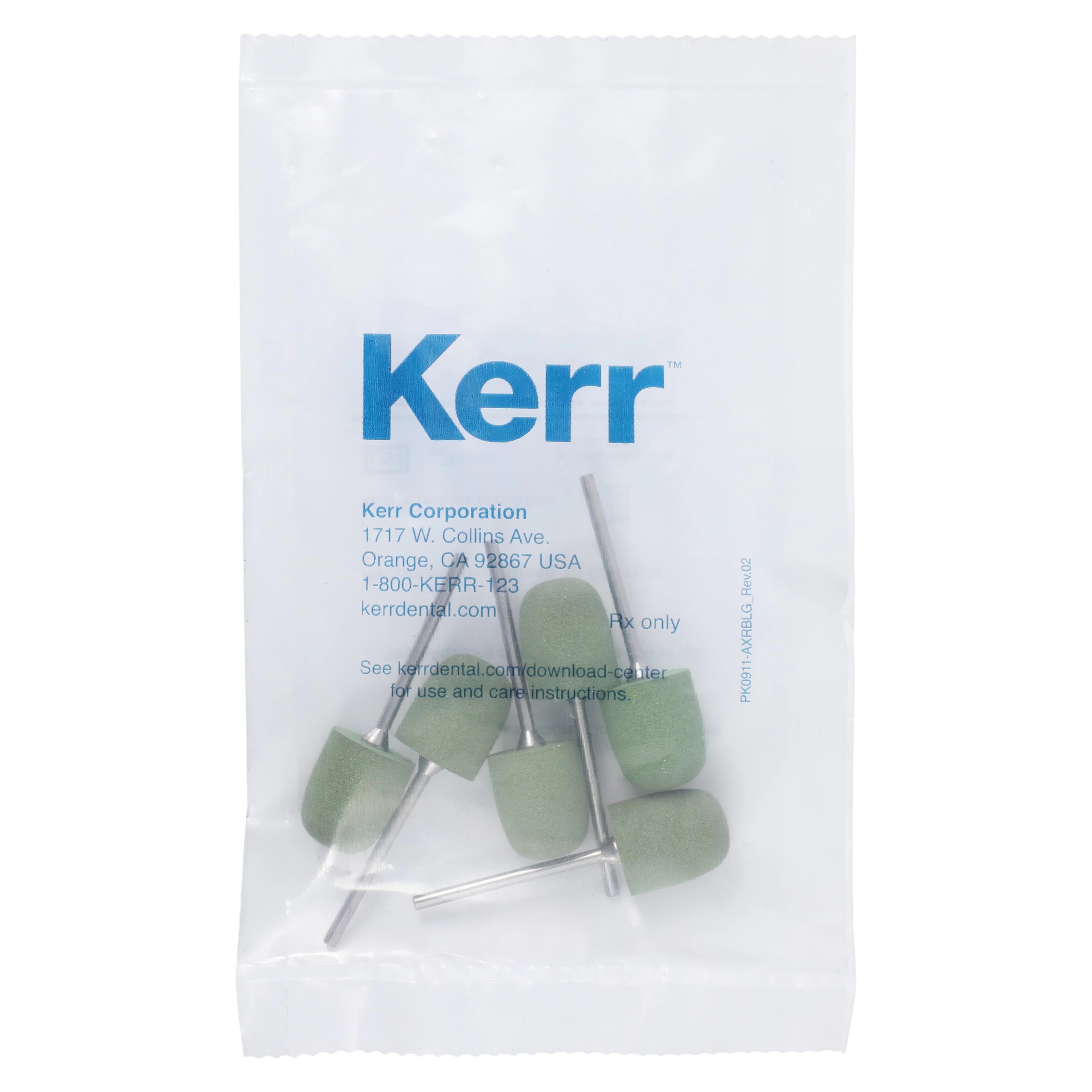 NTI Acrylic Polishers, HP, Round End Taper #150, Coarse, Green, 6/Pk, P0672