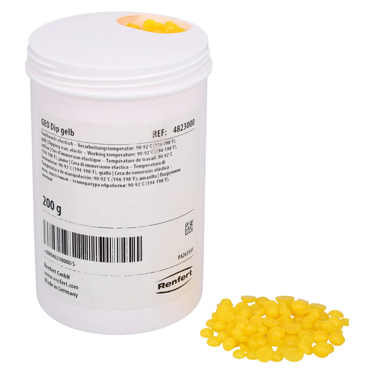 Renfert GEO-Dip Yellow Dipping Wax, 200g