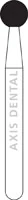 NTI Diamond Bur, FG, Round, #801, 2.5 mm, Coarse, Green, 5/Pk, C801-025