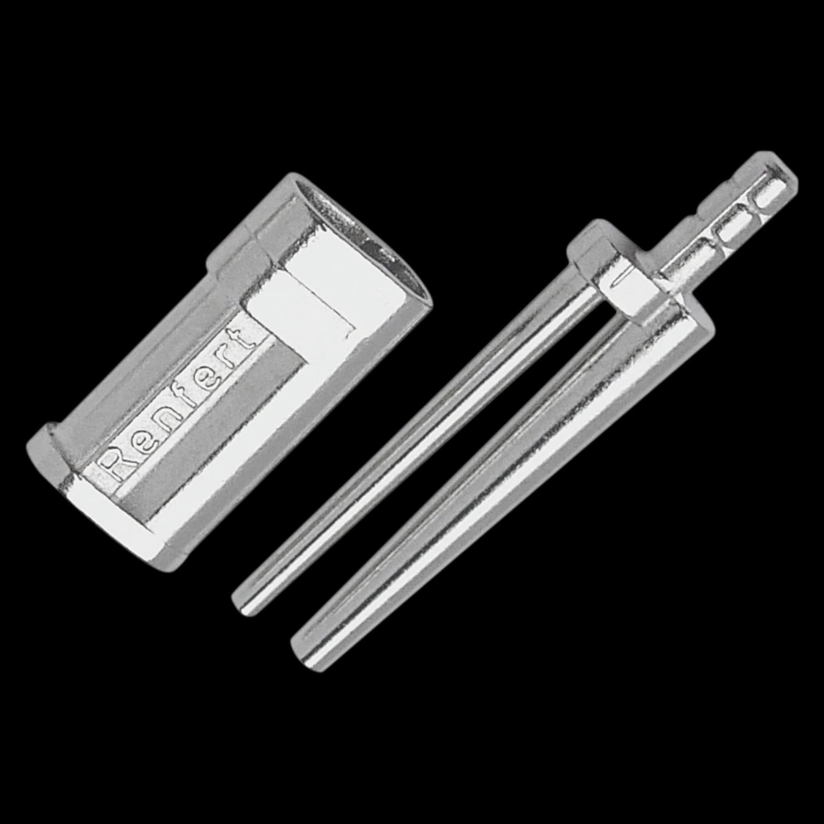 Renfert Bi-Pin Dowel Pin #346, Long with Metal Sleeves, 17.5 mm, 1000/Pkg