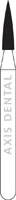 NTI Diamond Bur, Coarse Grit, Flame Shape, Friction Grip Short Shank, Mini, 1.2 mm Diameter, 5.0 mm Length, 5/Pack, C860-012M