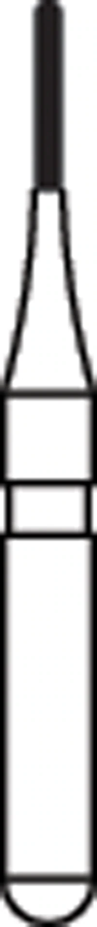 NTI nano/prep Diamond Bur, FG, Fine, Round-End Cylinder, #N838L-007, 0.7 mm Diameter, 3.5 mm Length, 5/Pkg