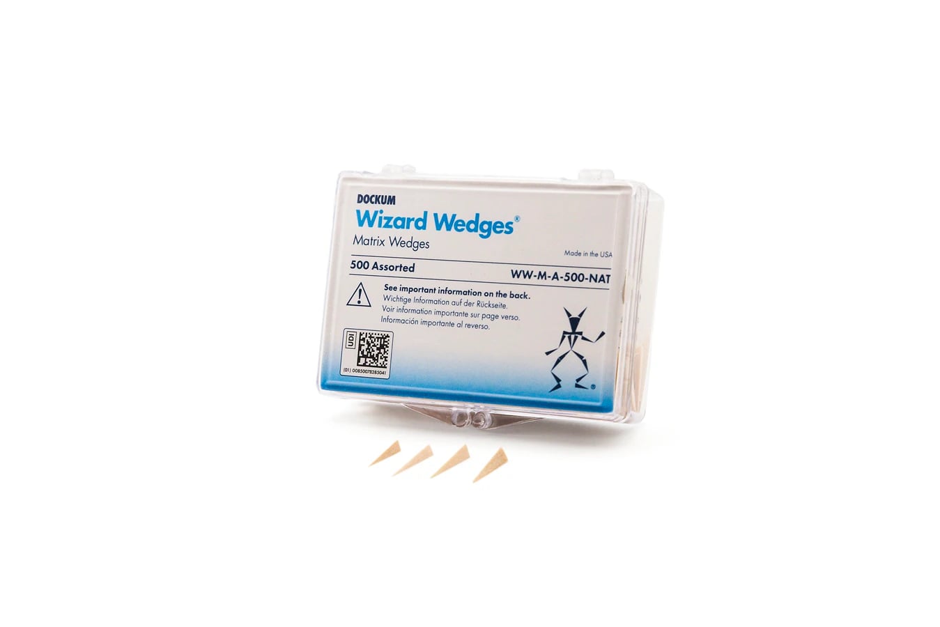 Wizard Wedges, Assorted Sizes, Birchwood Matrix Wedges, 500/Box, WW-M-A-500-NAT5