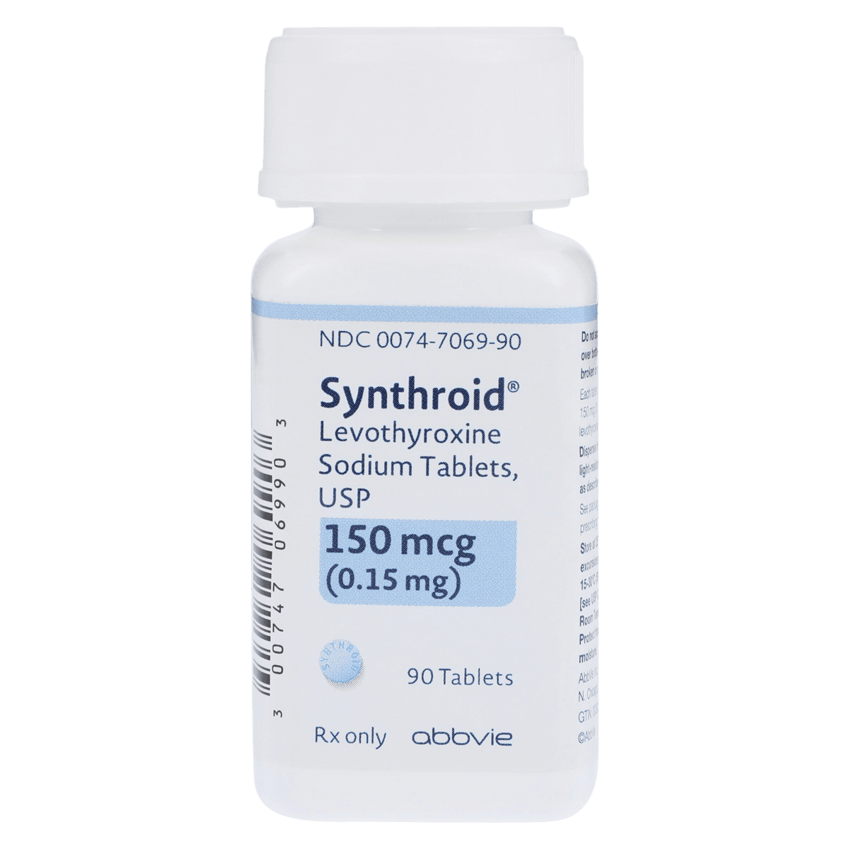Synthroid Tablets, 150 mcg, 90/Bottle