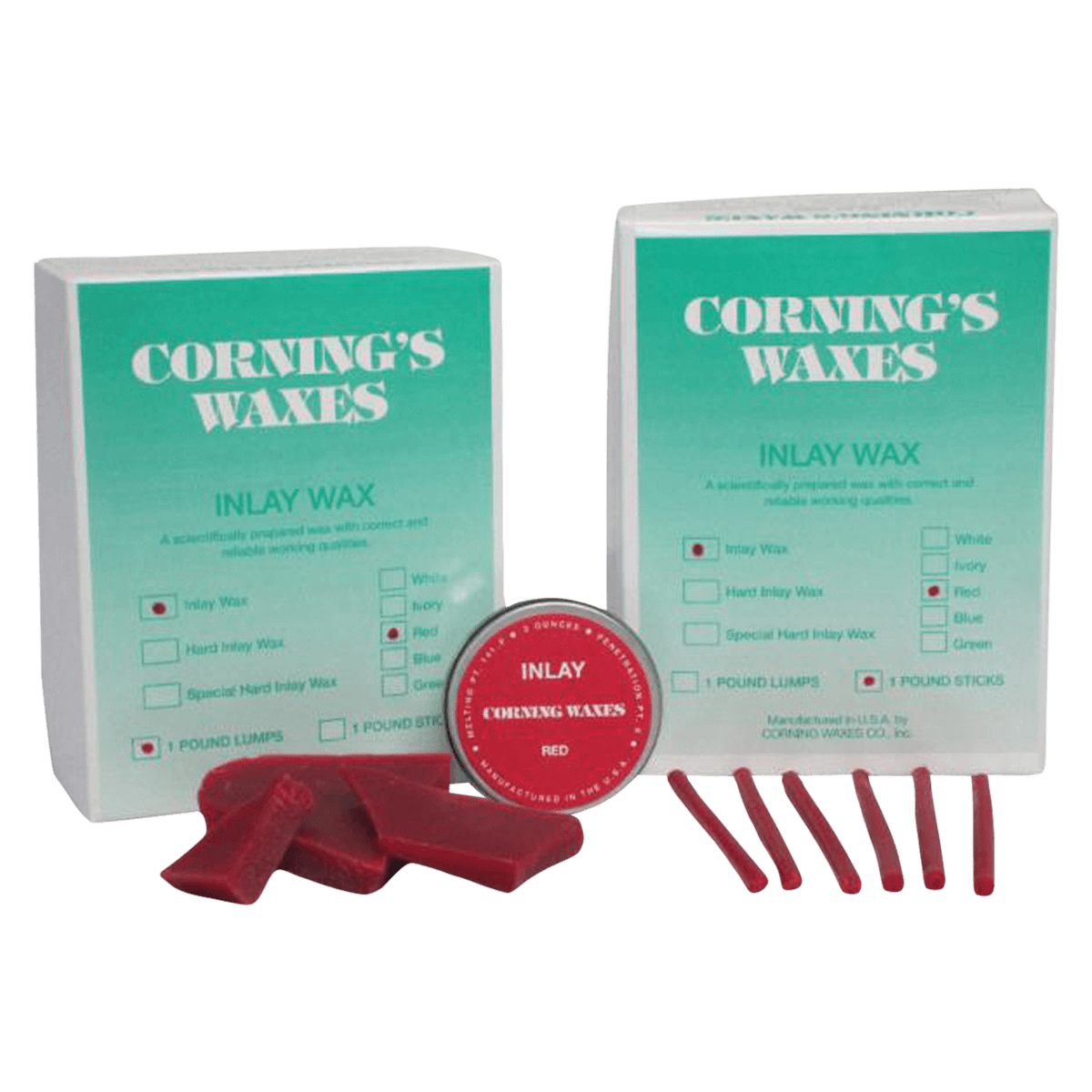 Inlay Casting Wax, Red Lump, 1 lb Box