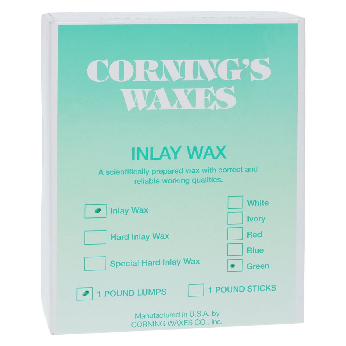 Corning Inlay Wax Lumps Regular, 1 lb