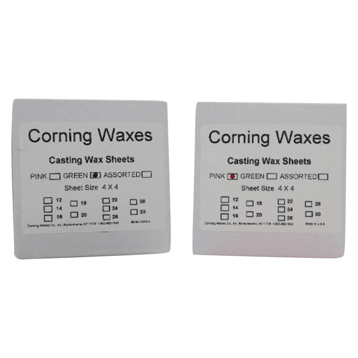 Casting Wax Sheets, 1 lb Box - 28 Gauge, Pink