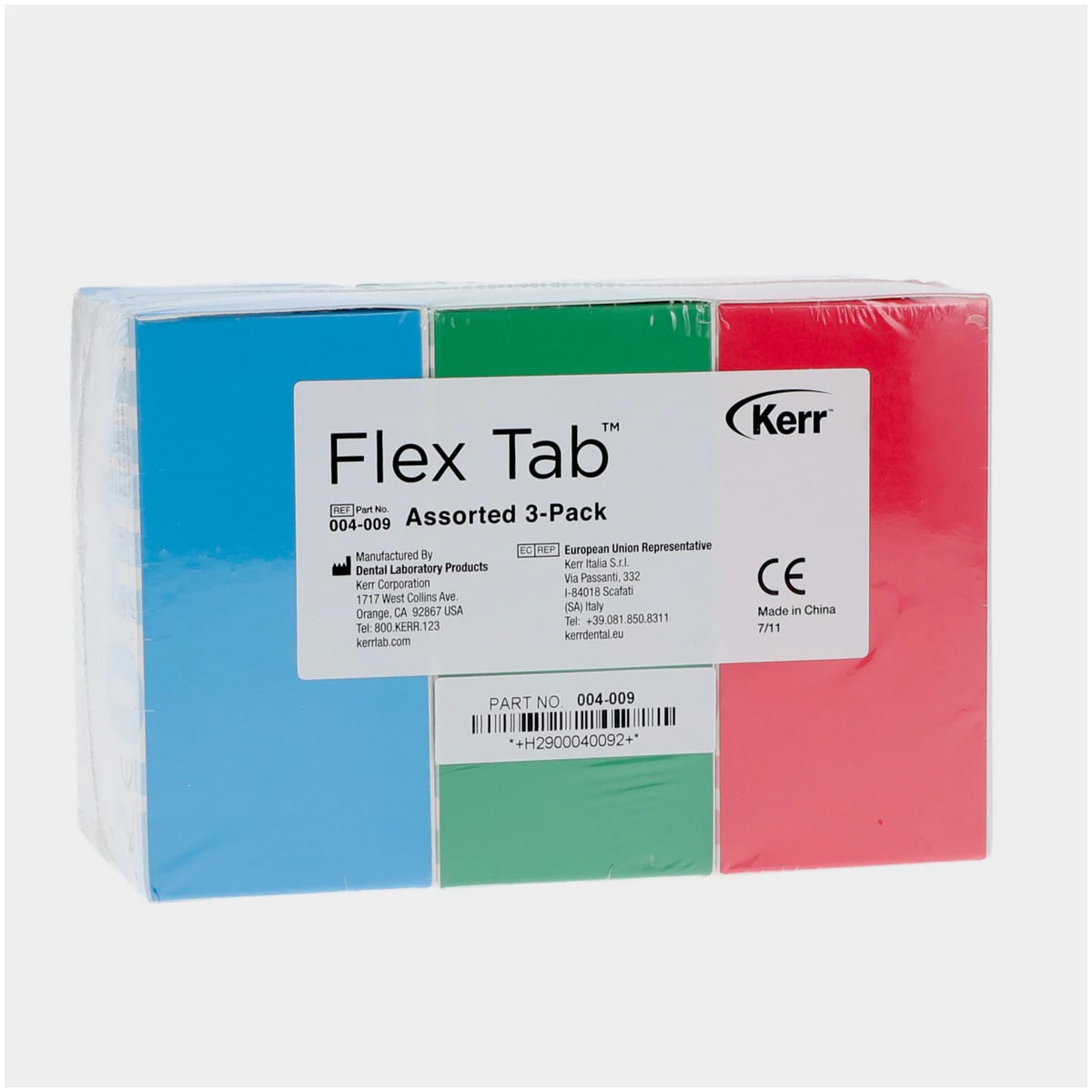 Kerr Flex-Tab Flexible Clearance Tabs, Assorted Colors, Multi Pack, 90/Pk, #004-009