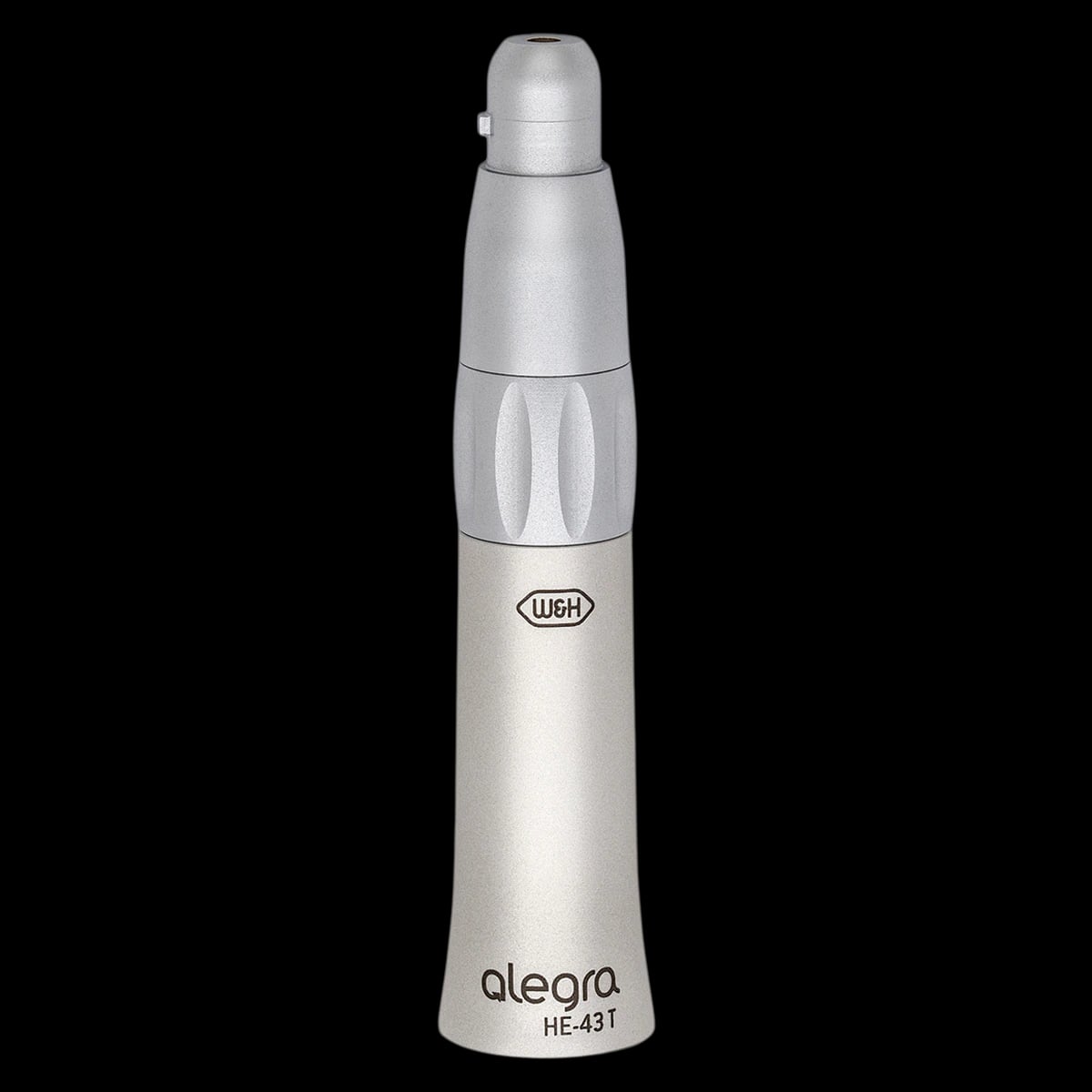 W&H Alegra HE-43 T Straight Handpiece, 1:1 Ratio, Low Speed Air, Twist Tension Autochuck, 40,000 rpm
