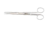 Miltex Operating Scissors, Straight, Sharp/Blunt, 7-1/2" (19 cm), Stainless Steel, Autoclavable, Each