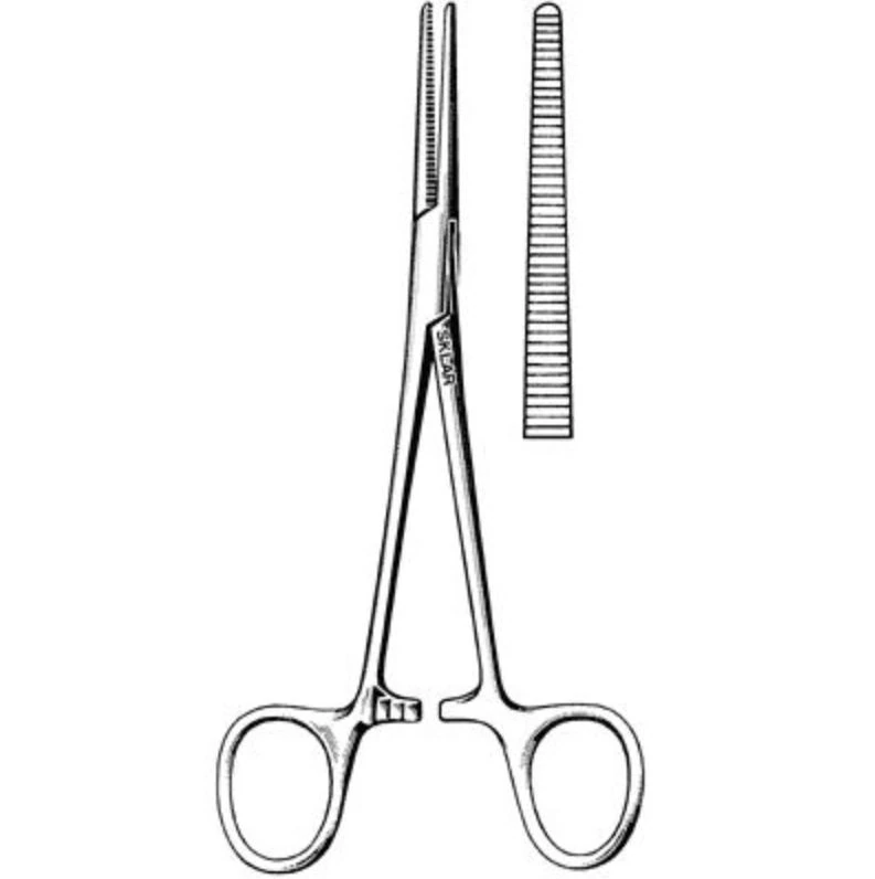 Sklar Crile Hemostatic Forceps, Straight, 6-1/4", Stainless Steel, Sterile, Each