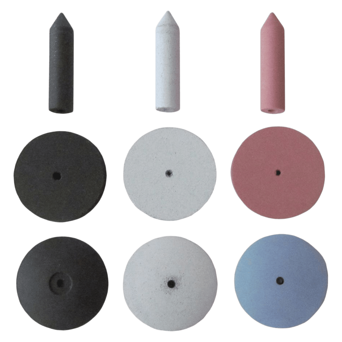Keystone Deluxe Silicone Points, Pink, X-Fine Grit, For Porcelain, Box of 100