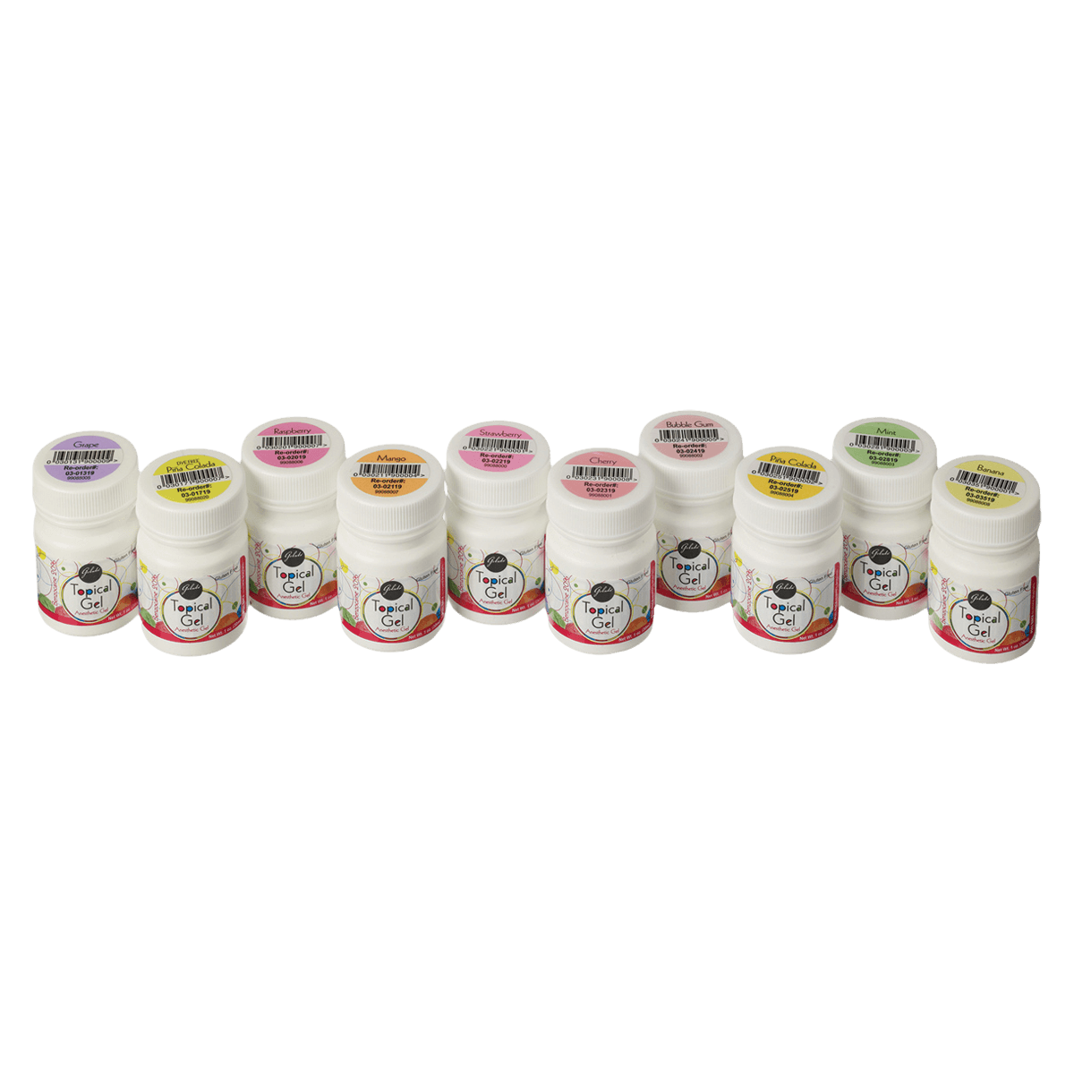 Gelato Topical Anesthetic Gel, 20% Benzocaine, Dye-Free Pina Colada, 1 oz Jar, 03-01719