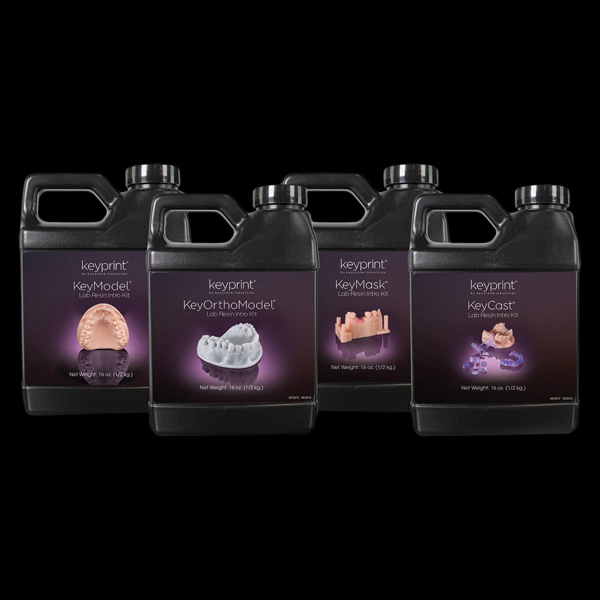 Keyprint Lab Resin Intro Kit, Assorted, 4x16oz