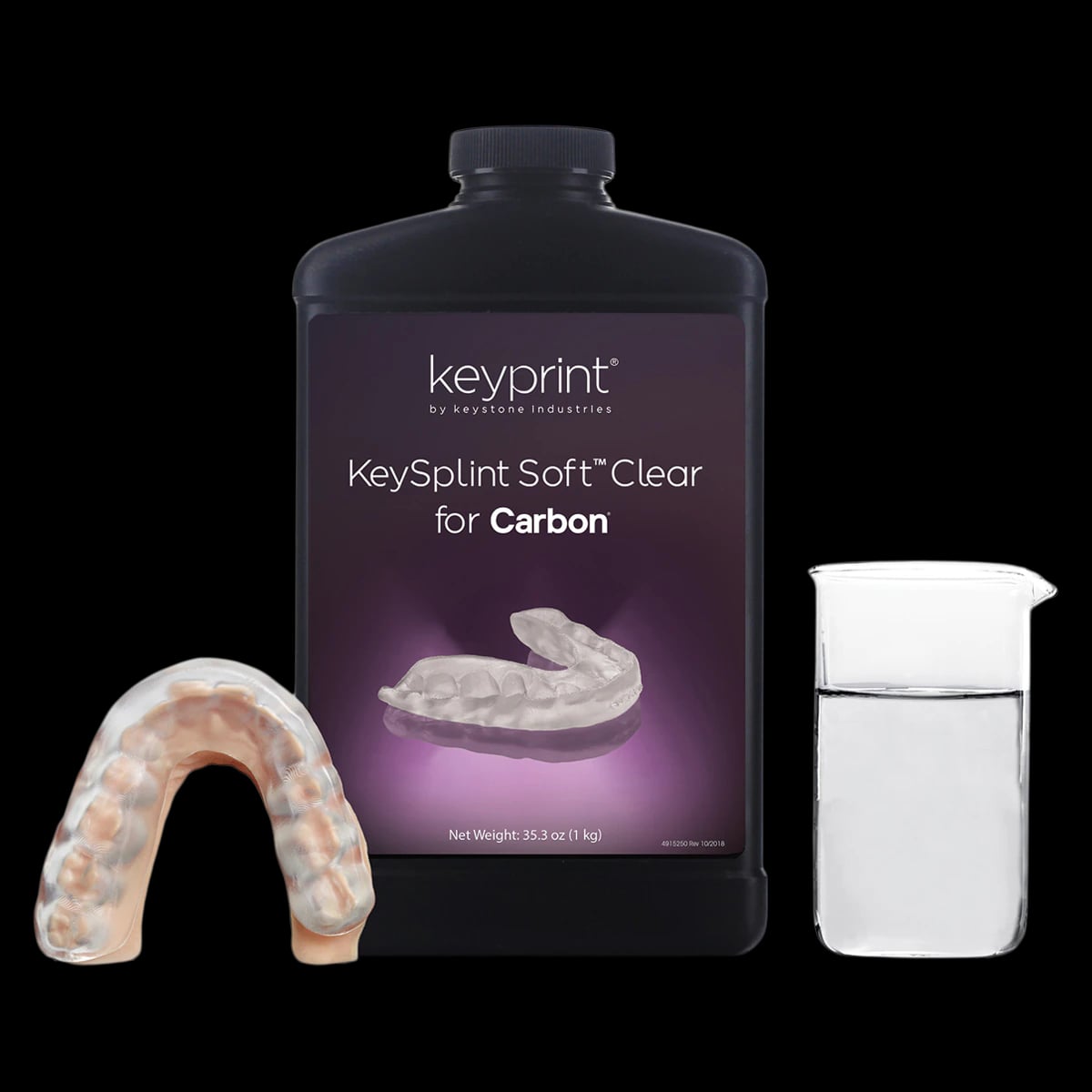 KeySplint Soft Clear Resin for Carbon Printers, 1 kg Bottle