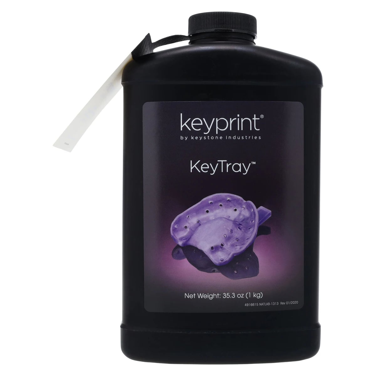 KeyPrint KeyTray 3D Printing Resin, Biocompatible Class I, Purple, 1 kg Bottle, 4220007