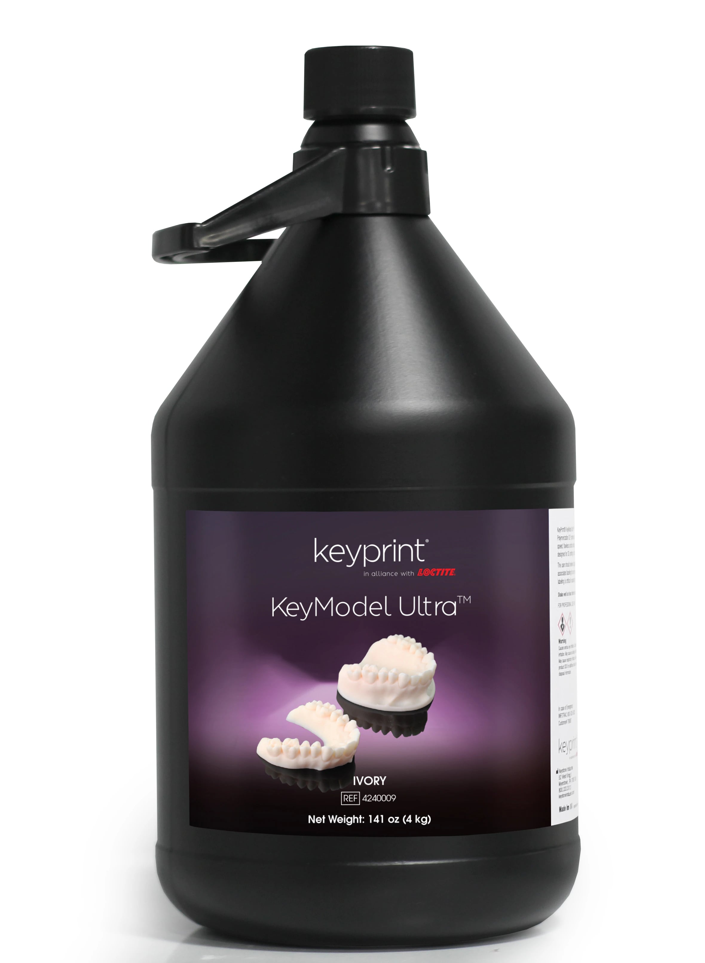 KeyPrint KeyModel Ultra™ 3D Resin, Ivory, 4 kg Bottle, 4240009