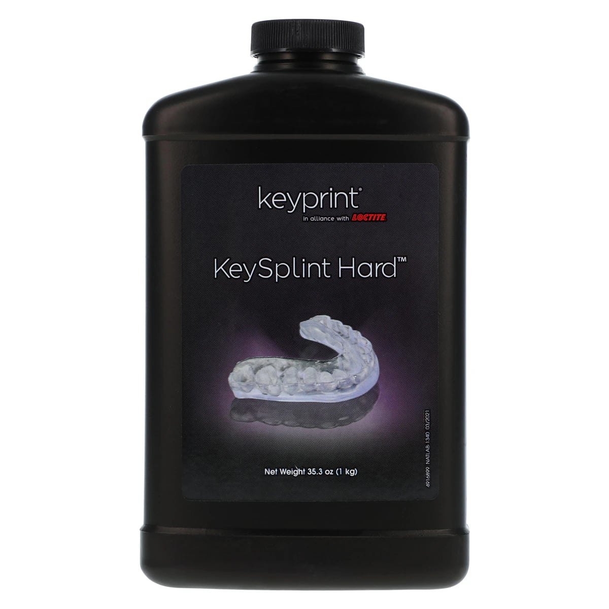 KeySplint Hard 3D Printing Resin, 1 kg Bottle, Light Violet Translucent, 4220004