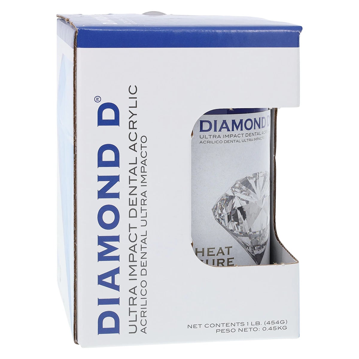 Keystone Diamond D HC Heat Cure Denture Acrylic Powder, Light Reddish Pink, 1 lb, 1013028